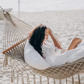 Cotton Rope Hammock with Tree Straps Kit